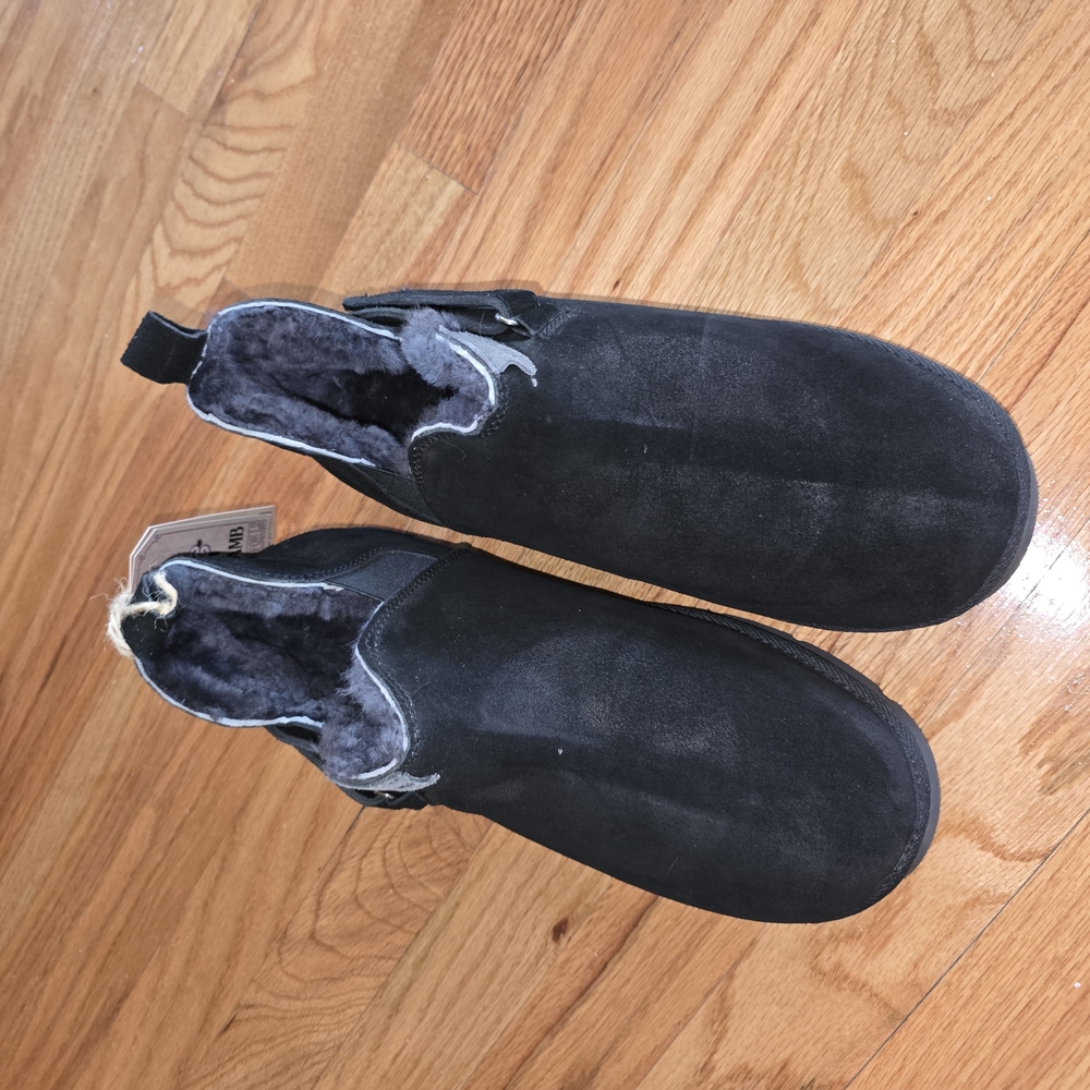 Women's Black Suede Slip-On Shoes